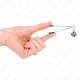  PINZAS PARA PEZONES FINA CON CASCABEL PLATEADO 7 CM - KINK 