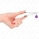  PINZAS PARA PEZONES FINA CON CASCABEL VIOLETA 7 CM - KINK 