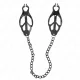  PINZAS PARA PEZONES ESTILO JAPONÉS CON CADENA NEGRO 30 CM - KINK 