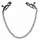  PINZAS PARA PEZONES PLANAS NEGRO CON CADENA NEGRO 30 CM - KINK 