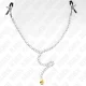  PINZAS PARA PEZONES CON CAMPANA DORADO Y CADENA 30 CM - KINK 