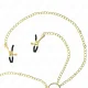  PINZAS PARA PEZONES Y CLÍTORIS 4 ENGANCHES AJUSTABLE DORADO - KINK 