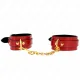  MUÑEQUERAS JOANNA ANGEL ROJO AJUSTABLE CON CADENA DORADO 16.526 CM X 4 CM - KINK 