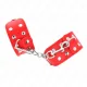  MUÑEQUERAS CON DOBLE LÍNEA DE TACHUELAS AJUSTABLE ROJO - KINK 