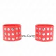  MUÑEQUERAS CON CIERRE A PRESIÓN AJUSTABLE ROJO 1924 CM X 5.5 CM - KINK 