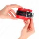  MUÑEQUERAS ROJO CON CORREA NEGRO AJUSTABLE 1728 CM X 6 CM - KINK 