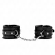  MUÑEQUERAS FORRADAS PREMIUM NEGRO CON CORREA NEGRO AJUSTABLE 1729 CM X 6 CM - KINK 