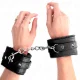 MUÑEQUERAS FORRADAS PREMIUM NEGRO CON CORREA NEGRO AJUSTABLE 1729 CM X 6 CM - KINK 