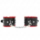  MUÑEQUERAS FORRADAS PREMIUM ROJO CON CORREA NEGRO AJUSTABLE 1729 CM X 6 CM - KINK 