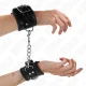 MUÑEQUERAS FORRADAS NEGRO CON CORREA NEGRO AJUSTABLE 2029 CM X 5.5 CM - KINK 