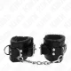  MUÑEQUERAS FORRADAS NEGRO CON CORREA NEGRO AJUSTABLE 2029 CM X 5.5 CM - KINK 
