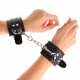 MUÑEQUERAS NEGRO CON DETALLES EN ROJO AJUSTABLE 2028 CM X 5.5 CM - KINK 