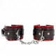  MUÑEQUERAS FORRADAS ROJO / NEGRO AJUSTABLE 1729 CM X 6 CM - KINK 