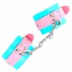  MUÑEQUERAS CHIC AZUL / ROSA AJUSTABLE 1628 CM X 5 CM - KINK 