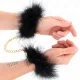  ESPOSAS DE PLUMAS NEGRO CON CADENA DORADA MODELO 2 - KINK 