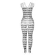 BODYSTOCKING CROTCHLESS DE REJILLA CON TIRAS EN HOMBROS NEGRO TALLA ÚNICA - SUBBLIME  951696