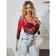 VESTIDO DE REJILLA ELSTICO MANGA LARGA DEGRADADO ROJO Y NEGRO TALLA ÚNICA - SUBBLIME  952259