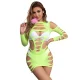 VESTIDO DE REJILLA ELSTICO MANGA LARGA VERDE TALLA ÚNICA - SUBBLIME  952280