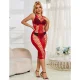 VESTIDO DE REJILLA LARGO ROJO TALLA ÚNICA - SUBBLIME  952327