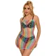 VESTIDO DE REJILLA HOMBROS DESCUBIERTOS ARCOIRIS TALLA ÚNICA - SUBBLIME  952365