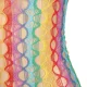 VESTIDO DE REJILLA HOMBROS DESCUBIERTOS ARCOIRIS TALLA ÚNICA - SUBBLIME  952365