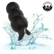  ROCK BOTTOM PLUG ANAL CON CUENTAS 10 VIBRACIONES SILICONA NEGRO - CALEXOTICS 