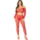  CROP TOP + MEDIAS ROJO TALLA ÚNICA - LEG AVENUE 