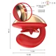  MARIAH VIBRADOR & ESTIMULADOR EN FORMA DE U 10 VIBRACIONES ROJO - INTENSE 