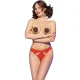 SET NAVIDEÑO PEZONERAS + PANTIES ROJO L/XL - CHILIROSE CR  4839
