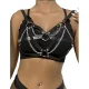 CINTURÓN DE BONDAGE PUNK HEBILLA METAL NEGRO TALLA ÚNICA - SUBBLIME  953713