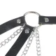 CINTURÓN DE BONDAGE PUNK HEBILLA METAL NEGRO TALLA ÚNICA - SUBBLIME  953713