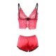 SET 3 PIEZAS ENCAJE Y SATEN ROJO S/M - SUBBLIME  953898