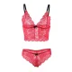 SET 3 PIEZAS ENCAJE Y SATEN ROJO S/M - SUBBLIME  953898