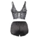 SET 3 PIEZAS ENCAJE Y SATEN NEGRO S/M - SUBBLIME  953911