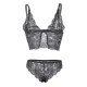 SET 3 PIEZAS ENCAJE Y SATEN NEGRO S/M - SUBBLIME  953911