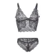 SET 3 PIEZAS ENCAJE Y SATEN NEGRO L/XL - SUBBLIME  953928