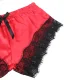 PIJAMA SEXY SATEN Y  ENCAJE NEGRO/ROJO S/M - SUBBLIME  953959