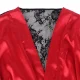 CAMISON DE ENCAJE ESPALDA TRANSPARENTE + TANGA ROJO/NEGRO S/M - SUBBLIME  954017