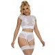 SUJETADOR + PANTIES CON LIGUERO BLANCO L/XL - SUBBLIME  954048