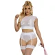 SUJETADOR + PANTIES CON LIGUERO BLANCO L/XL - SUBBLIME  954048
