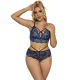 SUJETADOR + PANTIES ENCAJE AZUL S/M - SUBBLIME  954062