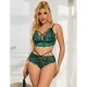 SUJETADOR + PANTIES ENCAJE VERDE S/M - SUBBLIME  954086