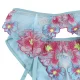 SUJETADOR + PANTIES CON LIGUERO DISEÑO FLORAL AZUL S/M - SUBBLIME  954109