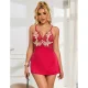 BABYDOLL CON DISEÑO FLORAL ROJO L/XL - SUBBLIME  954130