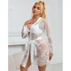 CAMISÓN DE MANGA LARGA CON DISEÑO FLORAL BLANCO L/XL - SUBBLIME  954376