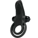  DOBLE ANILLO VIBRADOR + ESTIMULADOR CLÍTORIS 10 VIBRACIONES NEGRO - PRETTY LOVE 