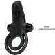  DOBLE ANILLO VIBRADOR + ESTIMULADOR CLÍTORIS 10 VIBRACIONES NEGRO - PRETTY LOVE 
