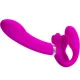 VALERIE VIBRADOR DOBLE STRAPON 12 VIBRACIONES MORADO - PRETTY LOVE 
