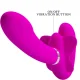 VALERIE VIBRADOR DOBLE STRAPON 12 VIBRACIONES MORADO - PRETTY LOVE 