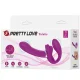  VALERIE VIBRADOR DOBLE STRAPON 12 VIBRACIONES MORADO - PRETTY LOVE 